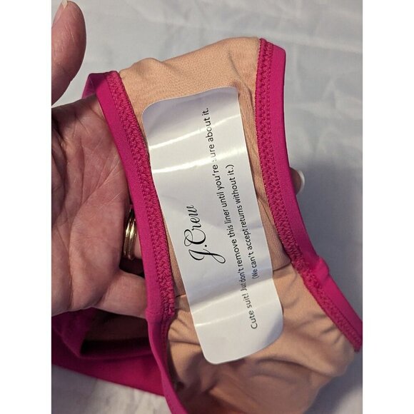 J Crew High Rise Full Coverage Bikini Bottom XXS Fuchsia Pink Swim Beach NWT - Picture 3 of 9